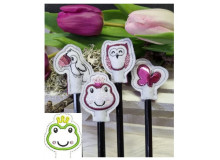 Stickdatei - ITH Stifteaufsatz Froschkönig